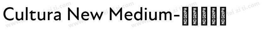 Cultura New Medium字体转换